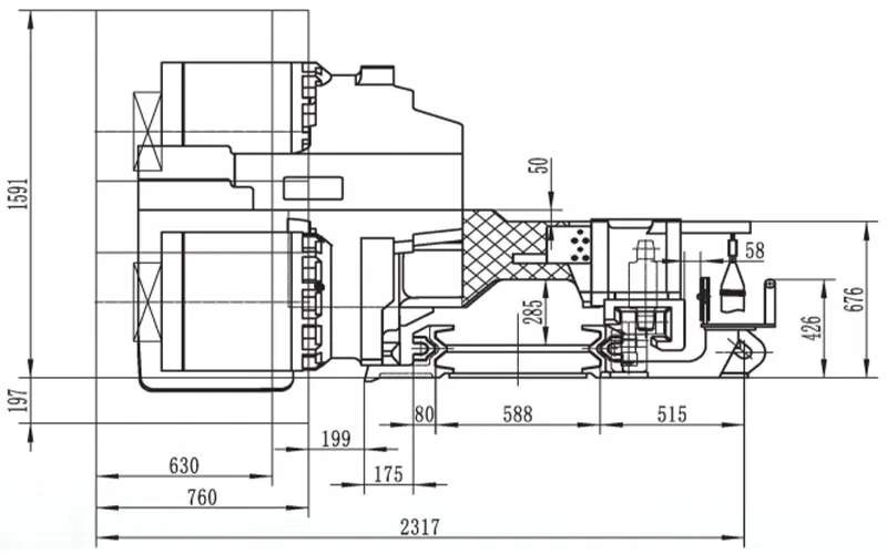Угольный комбайн с консольно-качающимся исполнительным органом для сверхтонких пластов типа MG300-670-WD (9GQ)