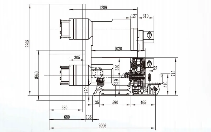 Угольный комбайн с переменно-токовой электровлекущей передачей типа MG2x100-468-BWD (2FCJ) (9)