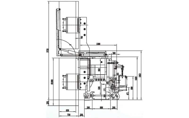 Узкозахватный двухбарабанный угольный комбайн модели MG250-630-WD (6DB) (6)
